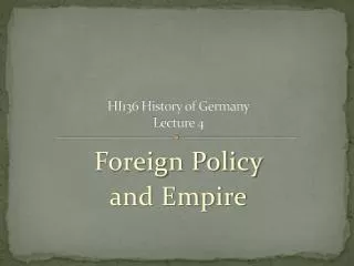 HI136 History of Germany Lecture 4