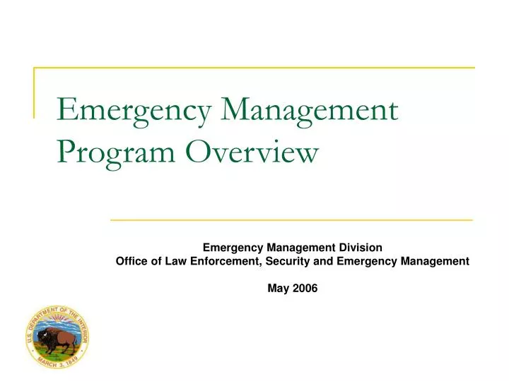 emergency management program overview