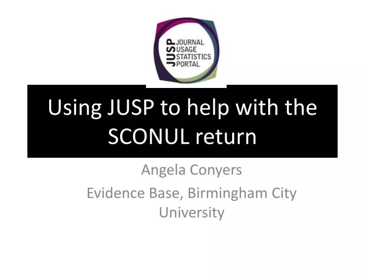 using jusp to help with the sconul return