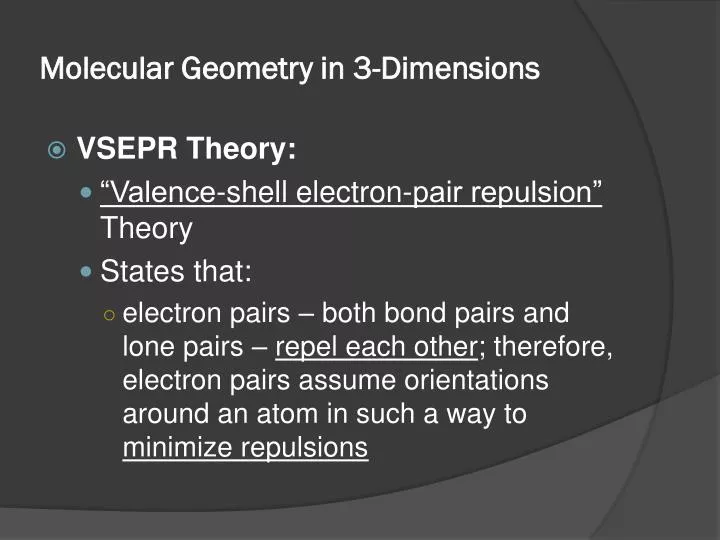 molecular geometry in 3 dimensions
