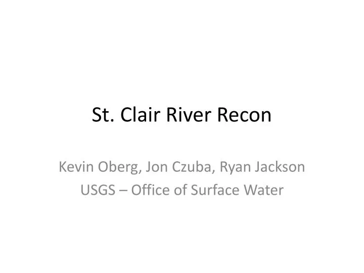 st clair river recon