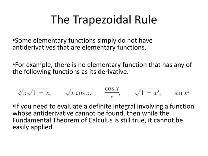 the trapezoidal rule