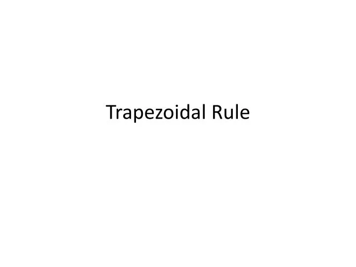 trapezoidal rule