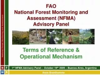 FAO National Forest Monitoring and Assessment (NFMA) Advisory Panel