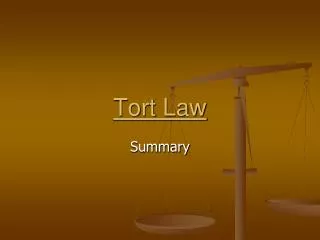 Tort Law