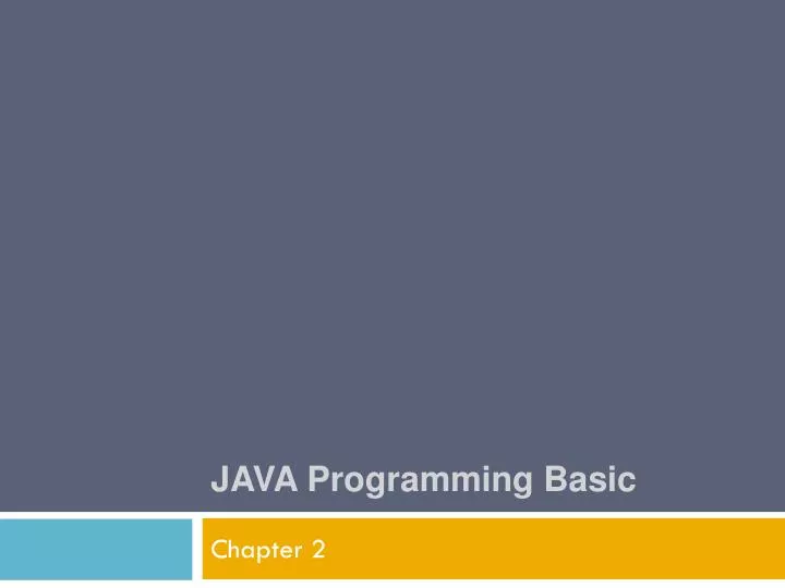 java p rogramming b asic