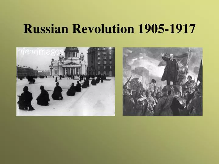 russian revolution 1905 1917