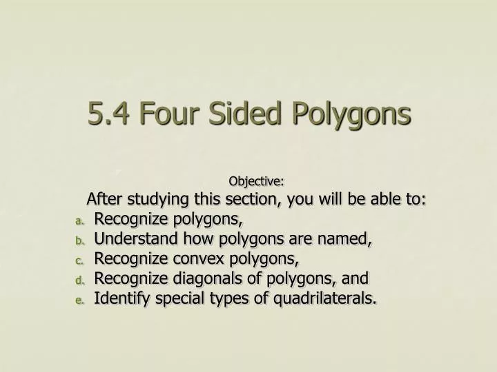 5 4 four sided polygons
