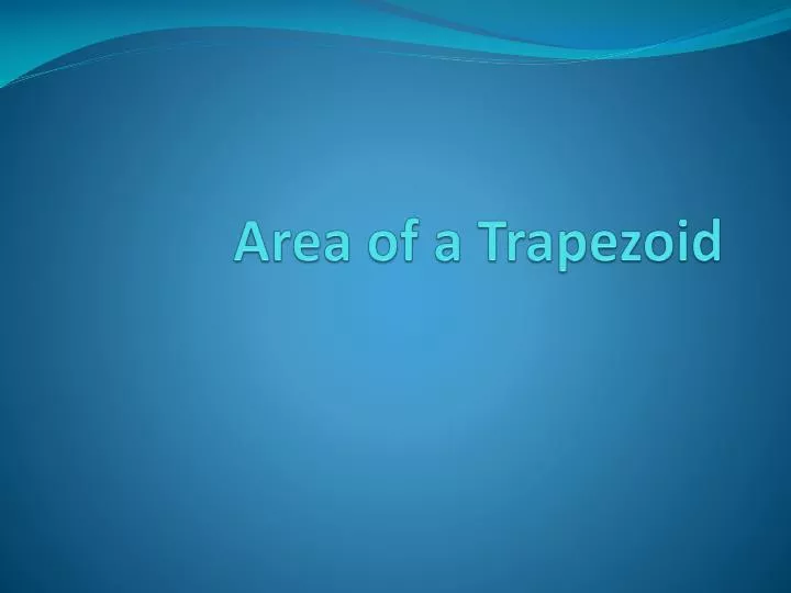 area of a trapezoid