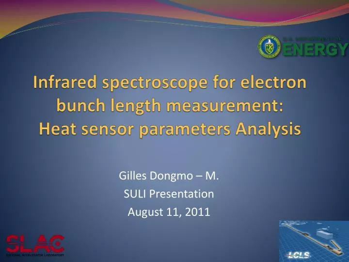 infrared spectroscope for electron bunch length measurement heat sensor parameters analysis