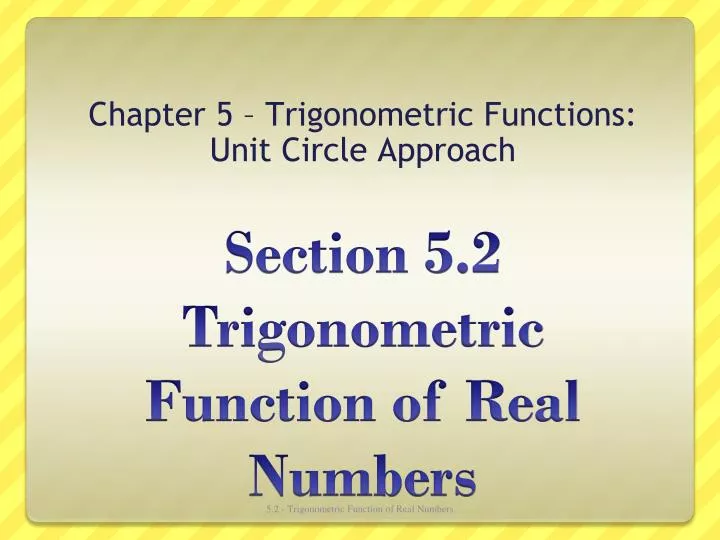 chapter 5 trigonometric functions unit circle approach