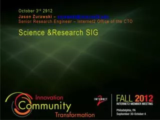Science &amp;Research SIG