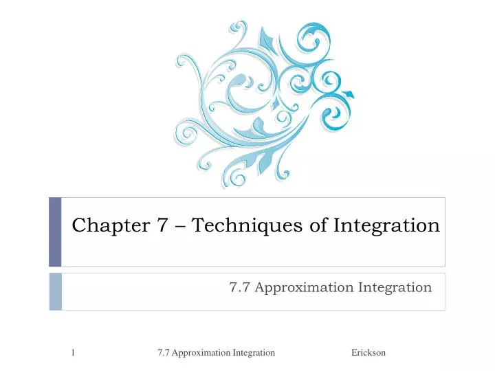 chapter 7 techniques of integration