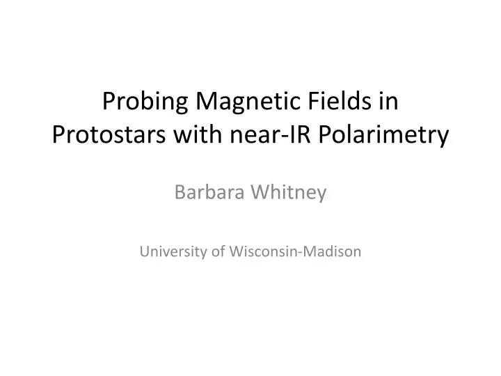 probing magnetic fields in protostars with near ir polarimetry