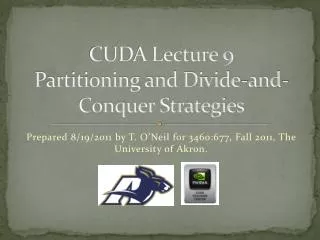 CUDA Lecture 9 Partitioning and Divide-and-Conquer Strategies