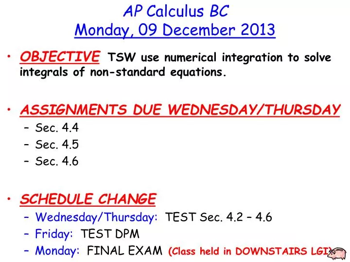 ap calculus bc monday 09 december 2013