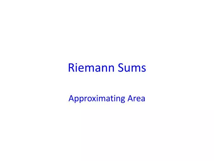 riemann sums