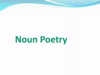 Noun Poetry