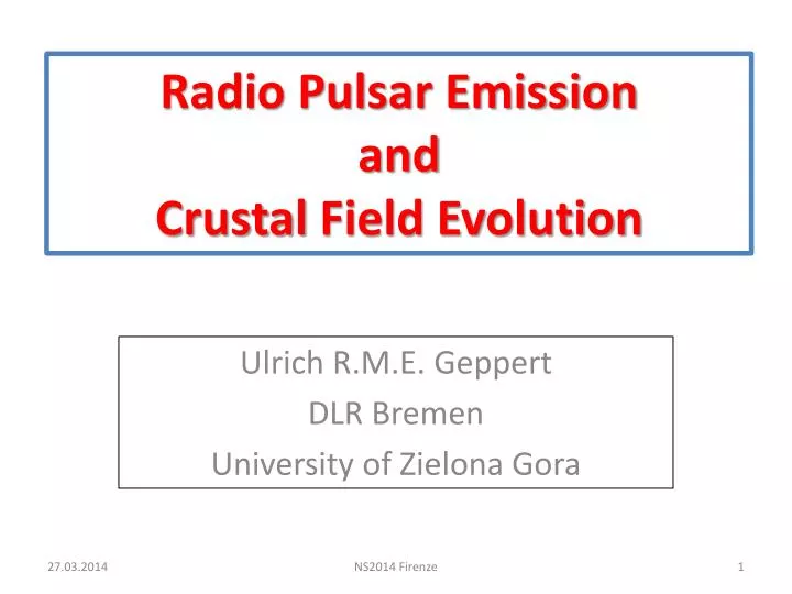 radio pulsar emission and crustal field evolution