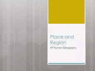 place and region
