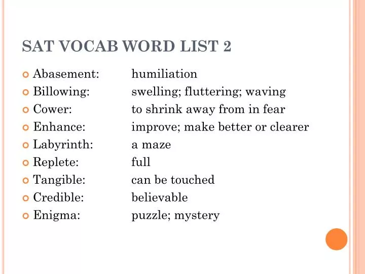 sat vocab word list 2