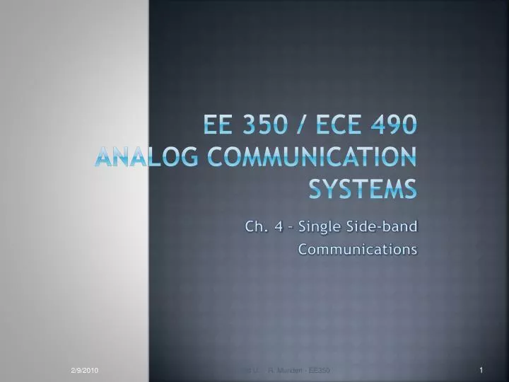 ee 350 ece 490 analog communication systems