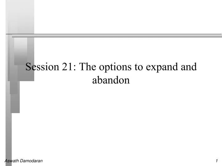 session 21 the options to expand and abandon