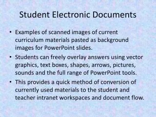 Student Electronic Documents