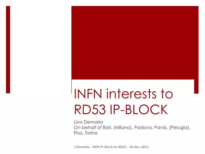 infn interests to rd53 ip block