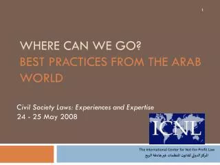 Where Can We Go? Best Practices from the Arab World