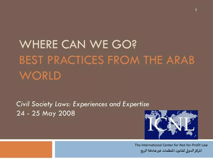 where can we go best practices from the arab world