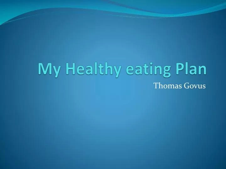 my healthy eating plan