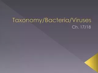 Taxonomy/Bacteria/Viruses