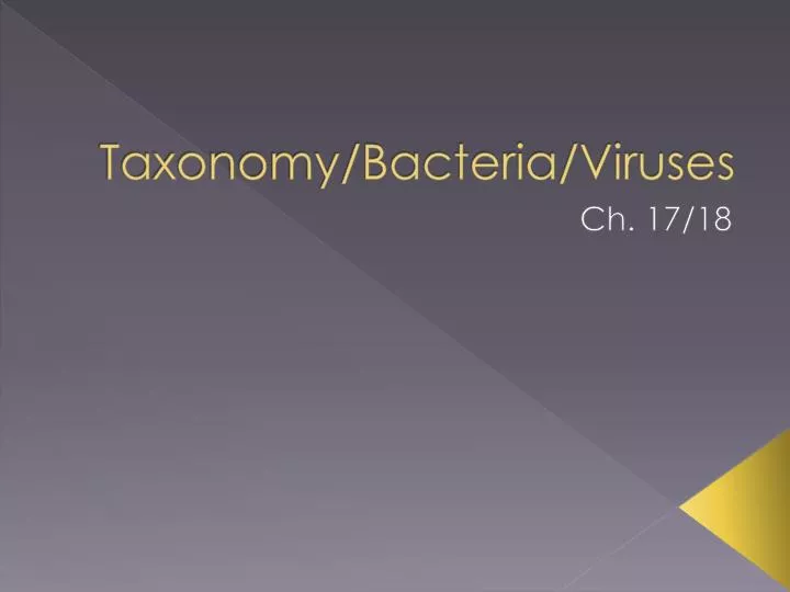 taxonomy bacteria viruses