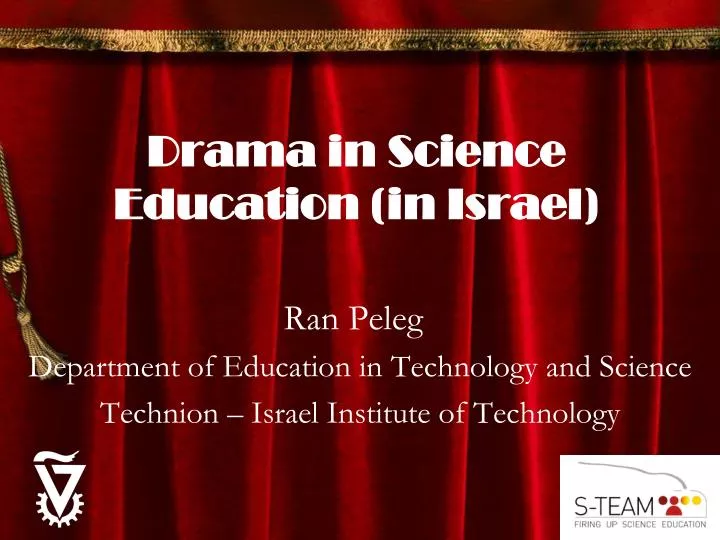 drama in science education in israel