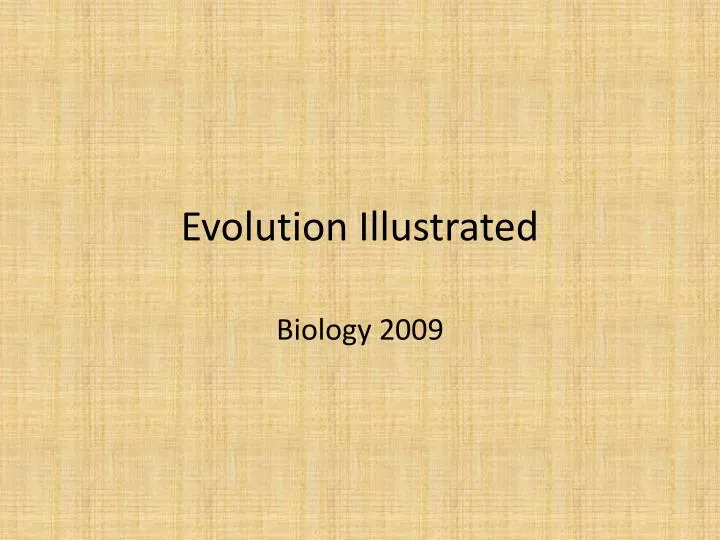evolution illustrated