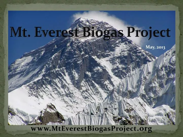 mt everest biogas project