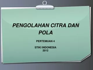 pengolahan citra dan pola