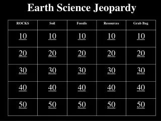 Earth Science Jeopardy