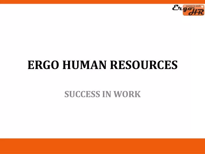 ergo human resources
