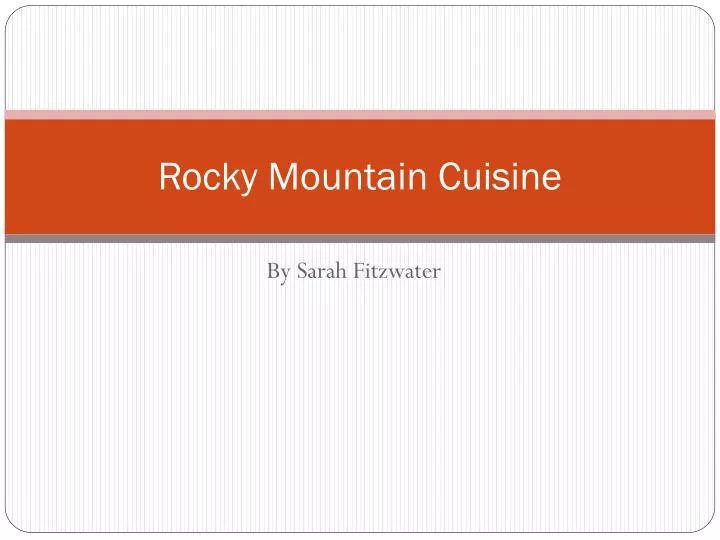 rocky mountain cuisine