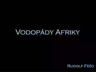 Vodopády Afriky