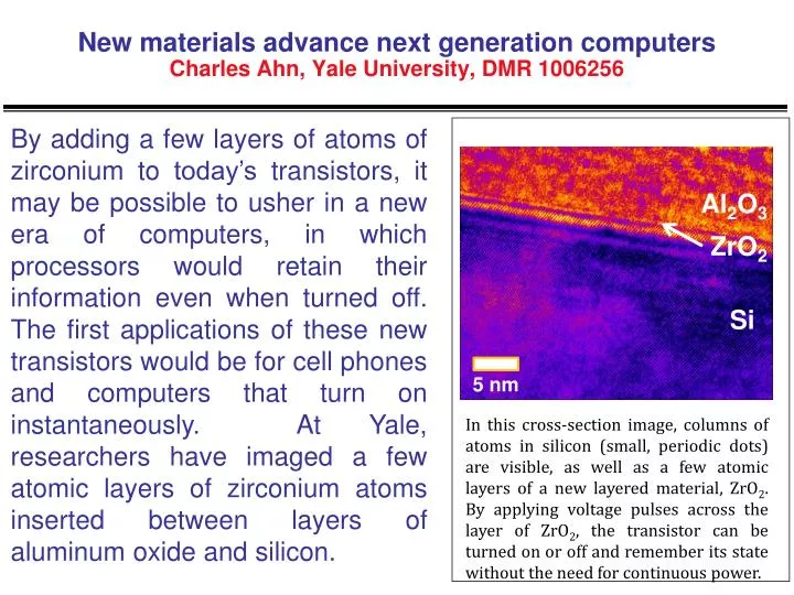 new materials advance next generation computers charles ahn yale university dmr 1006256