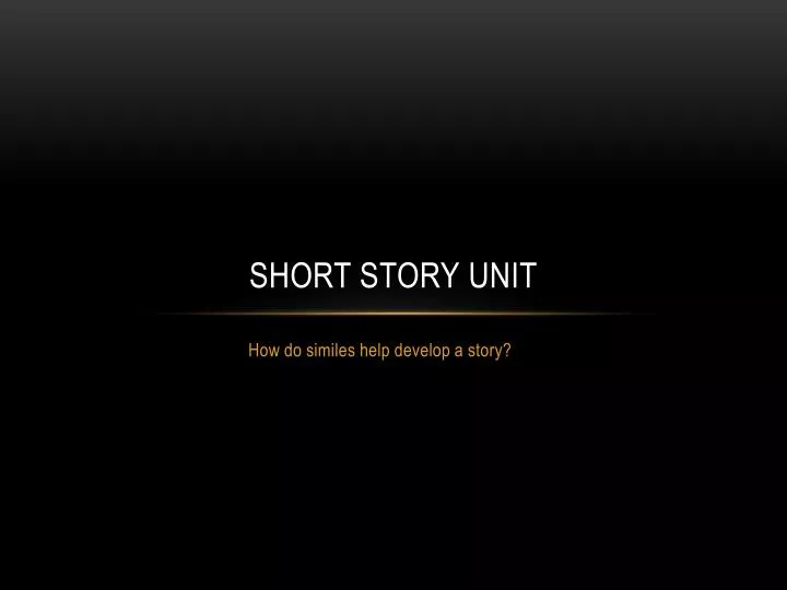 short story unit