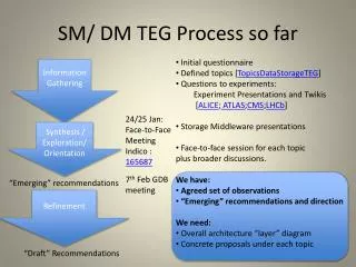 SM/ DM TEG Process so far