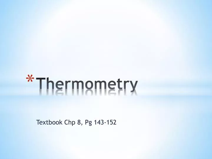 thermometry