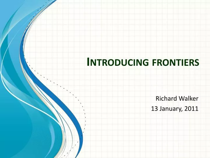 introducing frontiers