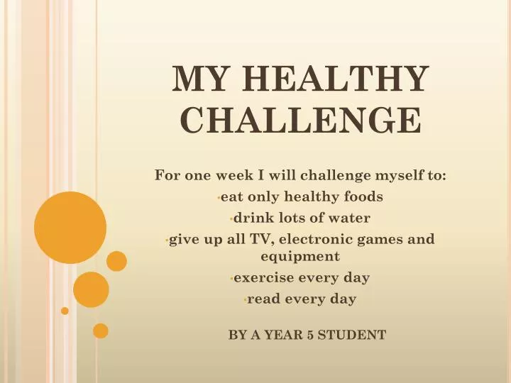 my healthy challenge