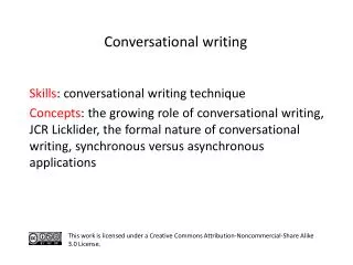 S kills : conversational writing technique