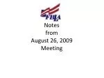 Meeting Summary and Community Service Initiatives from August 26, 2009 - slide 1